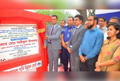 করতোয়া নদী সৌন্দর্যবর্ধন ও ওয়াকওয়ে নির্মাণ কাজের উদ্বোধন 