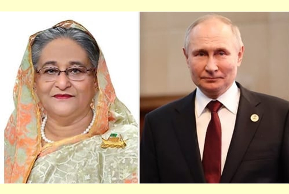 পুতিনকে অভিনন্দন শেখ হাসিনার

