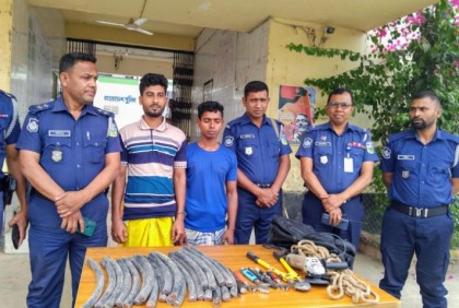 ভালুকায় বিদ্যুতের তার চোর চক্রের ২ সদস্য আটক 