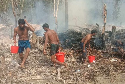 বরগুনার সংরক্ষিত ফাতরার বনের আগুন নিয়ন্ত্রণে