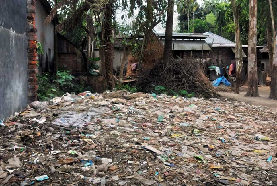 আবর্জনার ভাগাড় ঘোড়াঘাটের বলগাড়ী হাট-বাজার