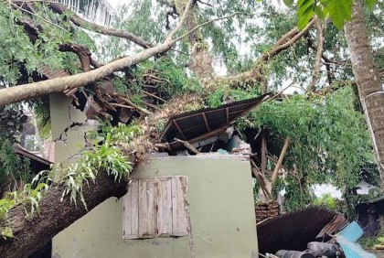 পিরোজপুরে ঘূর্ণিঝড়ে লন্ডভন্ড শত শত বাড়িঘর, একজনের মৃত্যু