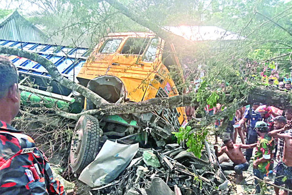 বেপরোয়া ট্রাক পিষে মারল ১৪ জনকে