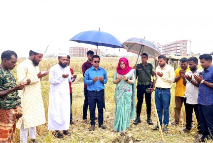 নাটোরে শেখ রাসেল মিনি স্টেডিয়ামের নির্মাণ কাজের উদ্বোধন 