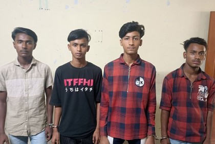 সিলেটে কিশোর গ্যাংয়ের চার সদস্য গ্রেফতার