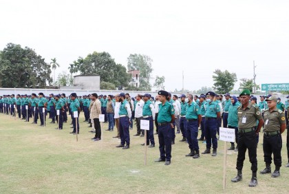 উপজেলা পরিষদ নির্বাচন উপলক্ষে অফিসার ও ফোর্সদের নিরাপত্তা ব্রিফিং অনুষ্ঠান