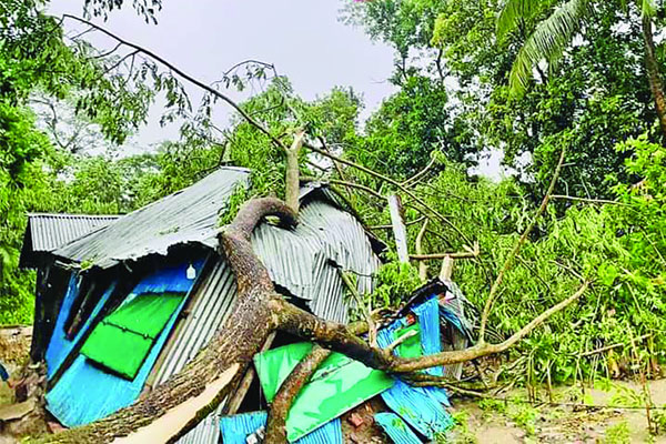 ঝড়ে ব্যাপক ক্ষয়ক্ষতি