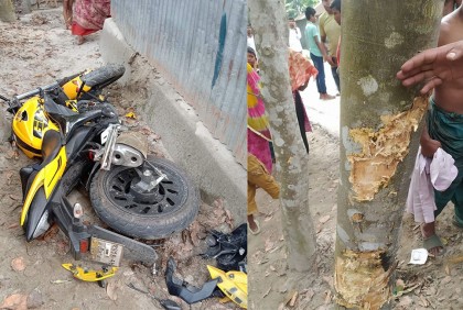 নিয়ন্ত্রণ হারিয়ে গাছের সাথে মোটরসাইকেলের ধাক্কা, শিক্ষার্থীর মৃত্যু