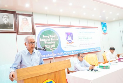 বশেমুরকৃবিতে দীর্ঘমেয়াদি গবেষণা পর্যালোচনা কর্মশালা