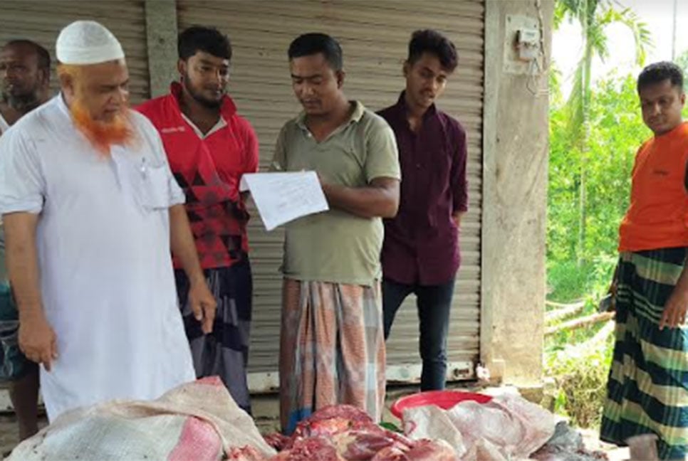 কালিগঞ্জে রোগাক্রান্ত গরুর ১৬০ কেজি মাংস ধ্বংস