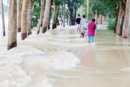 এবার ছাতকের নিম্নাঞ্চল প্লাবিত 

