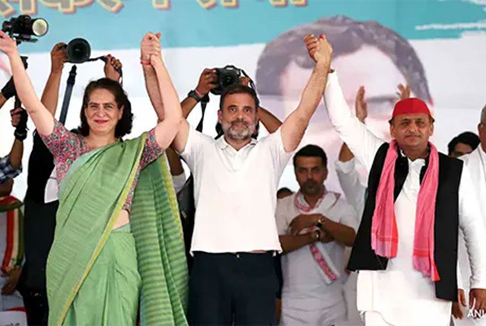 বিজেপির শক্ত ঘাঁটি উত্তর প্রদেশে এগিয়ে ইন্ডিয়া জোট