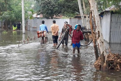 তিস্তার পানি বিপৎসীমা ছুঁই ছুঁই, পাচঁ শতাধিক পরিবার পানিবন্দি 