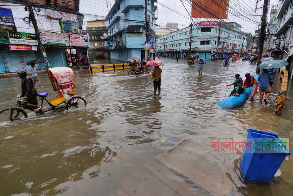 সিলেটে বন্যায় ভোগান্তিতে সোয়া ৮ লাখ মানুষ