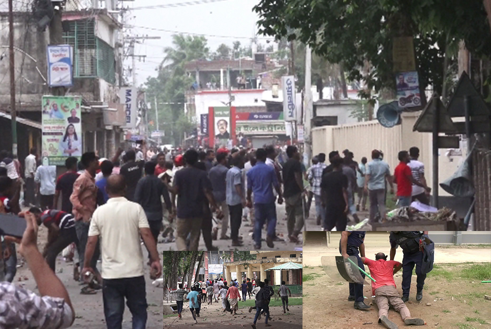 রাজশাহীতে মানববন্ধনে হামলা, আওয়ামী লীগ নেতাকে কোপালেন পৌর মেয়র