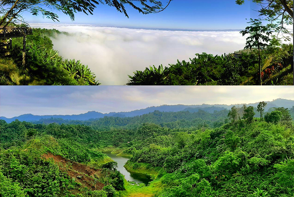 বর্ষায় জেগে উঠেছে পাহাড়ের রূপ