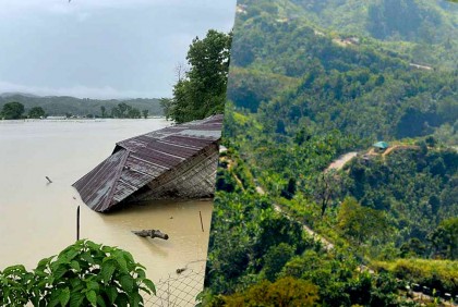 বাঘাইছড়িতে পানিবন্দি ১০ হাজার মানুষ, নৌকায় সাজেক ছাড়ছেন পর্যটকরা