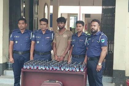 কালীগঞ্জে মাদক ব্যবসায়ী আটক