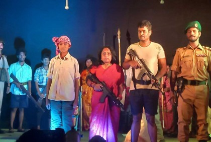 ব্রাহ্মণবাড়িয়ায় মুক্তিযুদ্ধভিত্তিক নাটক ‘সাজন মেঘ’ মঞ্চায়িত