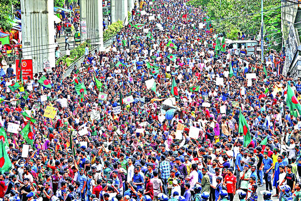 বাংলা ব্লকেড কর্মসূচিতে কোটাবিরোধীরা