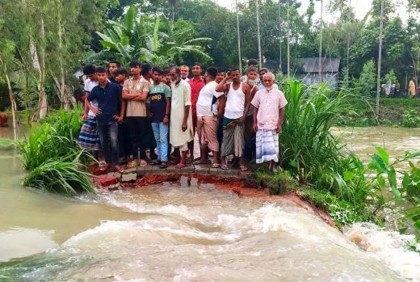 টাঙ্গাইলে ৩ নদীর পানি বিপৎসীমার উপরে, নতুন এলাকা প্লাবিত