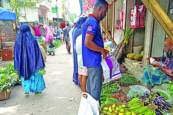 চরের সবজিতে ঝলমলে বাজার