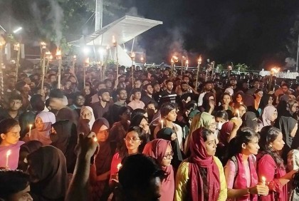 মশাল মিছিলে জনসমুদ্রে পরিণত শাবিপ্রবি