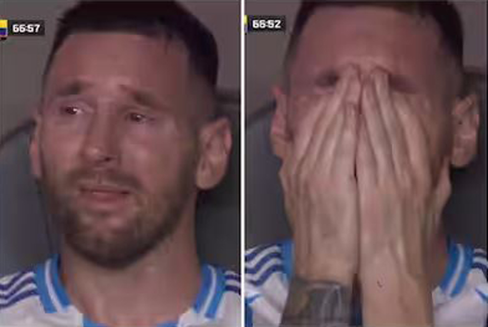 কোপার ফাইনালে চোখের জলে মাঠ ছাড়লেন মেসি