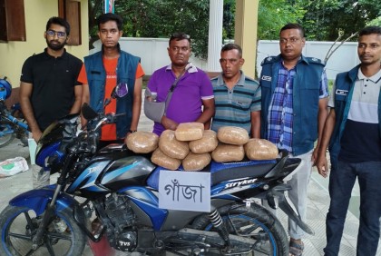 মেহেরপুরে ৯ কেজি গাঁজাসহ দুই মাদক ব্যবসায়ী আটক