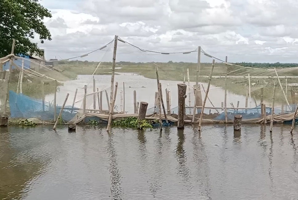 নড়াইলে সরকারি খালে পানির গতিপথ বন্ধ করে রাস্তা নির্মাণ