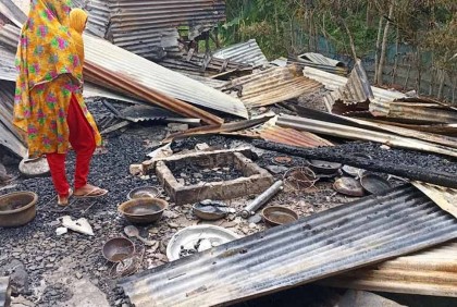 মোরেলগঞ্জে আইন-শৃঙ্খলার অবনতি, ১২ বসতঘরে আগুন