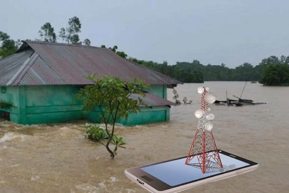 বন্যা: ১১ জেলায় দেড় হাজার মোবাইল টাওয়ার অচল, ভি-স্যাট পাঠানো হয়েছে ফেনীতে