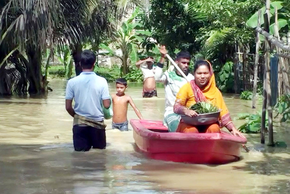 হবিগঞ্জে অর্ধ লক্ষাধিক মানুষ পানিবন্দি