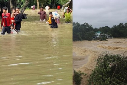 গোমতী নদীর বাঁধ ভেঙে কুমিল্লায় ৭০ গ্রাম প্লাবিত 

