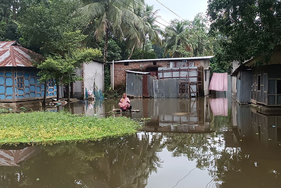 স্মরণকালের ভয়াবহ বন্যায় ডুবছে লক্ষ্মীপুর