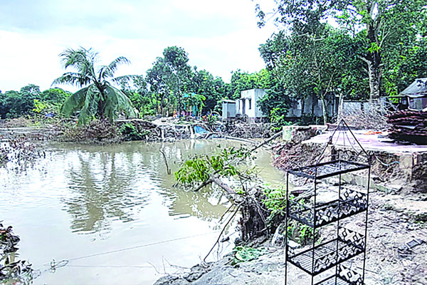 নদী ভাঙনে বিলীন ৬০ বসতভিটা 