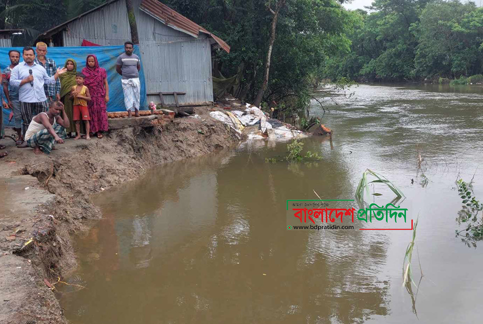 দাগনভূঞায় নদী ভাঙনে বিলীন বসতঘর, আতঙ্কে ১৫ পরিবার