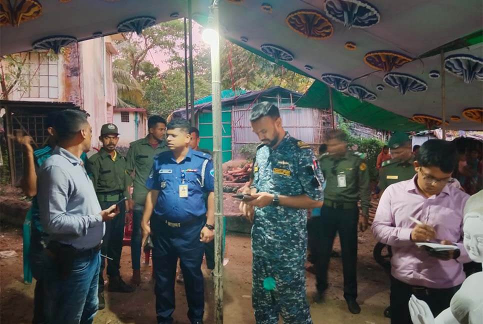 কুতুবদিয়ায় পূজামণ্ডপ পরিদর্শনে উপজেলা প্রশাসন