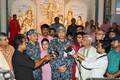 দুর্গাপূজার নিরাপত্তা ব্যবস্থা পর্যবেক্ষণ ভারপ্রাপ্ত নৌবাহিনী প্রধানের