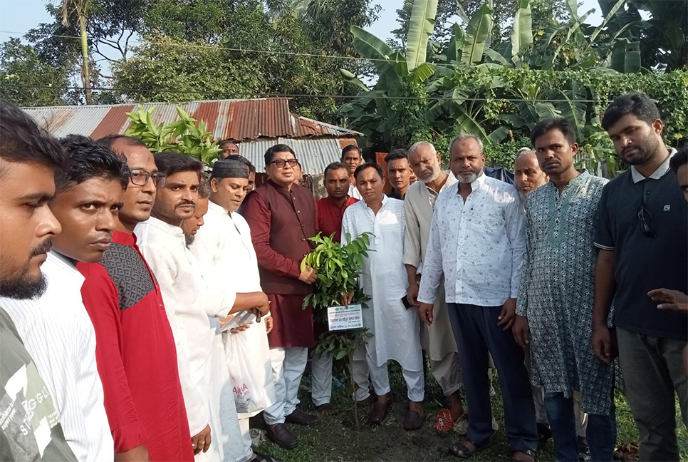 শহীদ আবু সাঈদ স্মরণে ফলজ-বনজ-ঔষধি গাছের চারা রোপণ