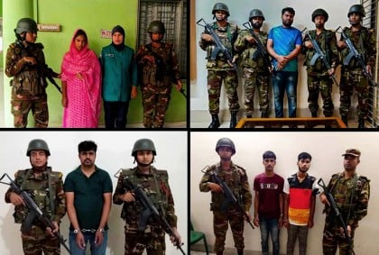সেনা-পুলিশের গাড়িতে আগুনের ঘটনায় গ্রেফতার আরও ৫