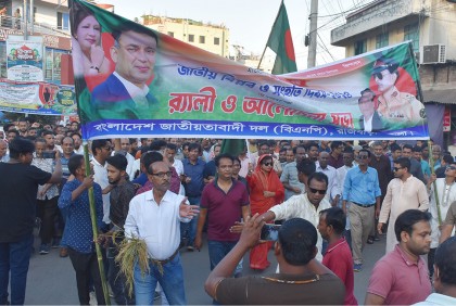 রাজবাড়ীতে বিএনপির শোভাযাত্রা