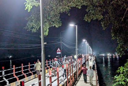 কালুরঘাট সেতুতে ঝলমলে আলো
