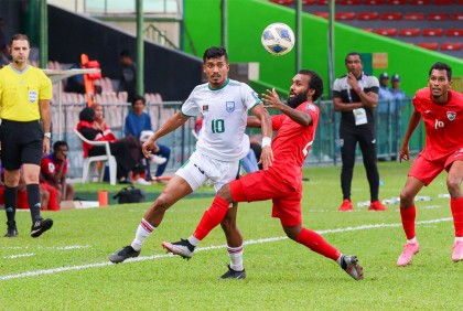 মালদ্বীপের বিপক্ষে প্রথমার্ধে পিছিয়ে বাংলাদেশ