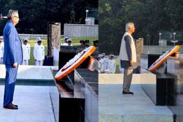 শিখা অনির্বাণে রাষ্ট্রপতি ও প্রধান উপদেষ্টার শ্রদ্ধা
