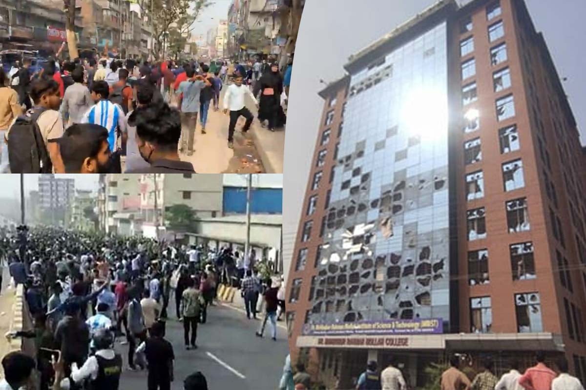 মোল্লা কলেজে হামলা-ভাঙচুর, রণক্ষেত্র ডেমরা