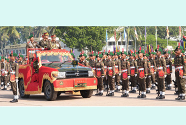 বাংলাদেশ মিলিটারি একাডেমিতে রাষ্ট্রপতি কুচকাওয়াজ অনুষ্ঠিত
