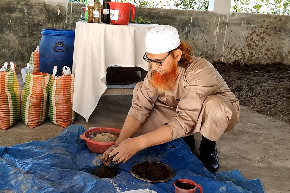 নিজের তৈরী অণুজীব সার ব্যবহারে সফল কৃষক আজহারুল