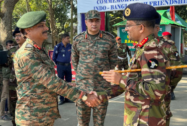 বাংলাদেশ ও ভারতের সেনাবাহিনীর উচ্চ পর্যায়ের অফিসারদের সৌজন্য সাক্ষাৎ