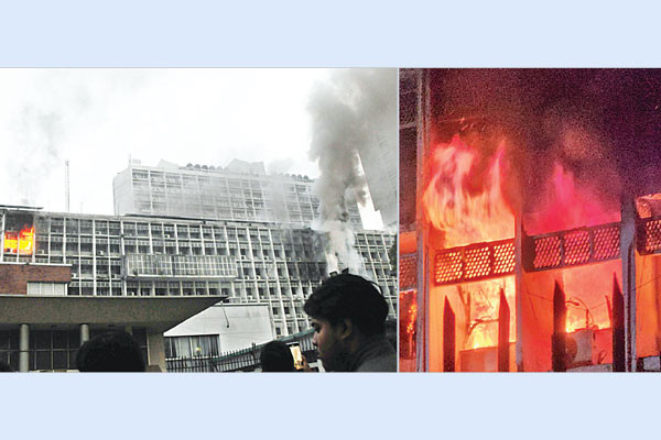 রহস্যময় আগুনে অনেক প্রশ্ন
